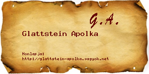 Glattstein Apolka névjegykártya